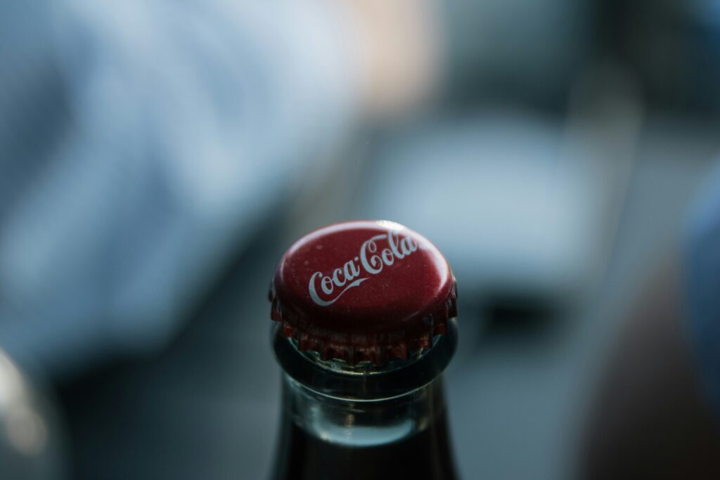 Coca-Cola bottle showcasing the brand's emotional connection through its marketing campaigns.