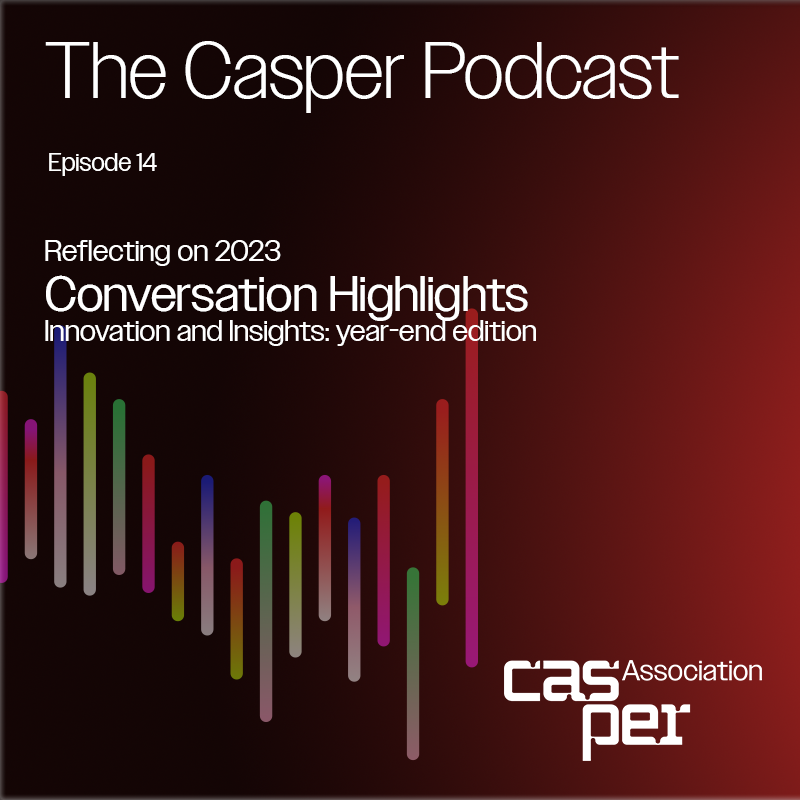 Casper podcast thumbnail featuring the podcast title prominently displayed.