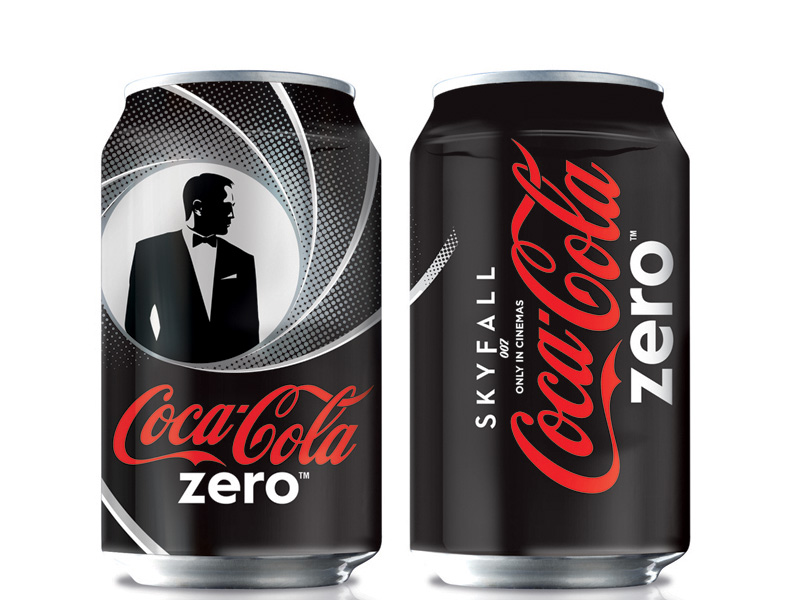 Coca-Cola can featuring the limited edition James Bond design from the "Find Your Bond" campaign.